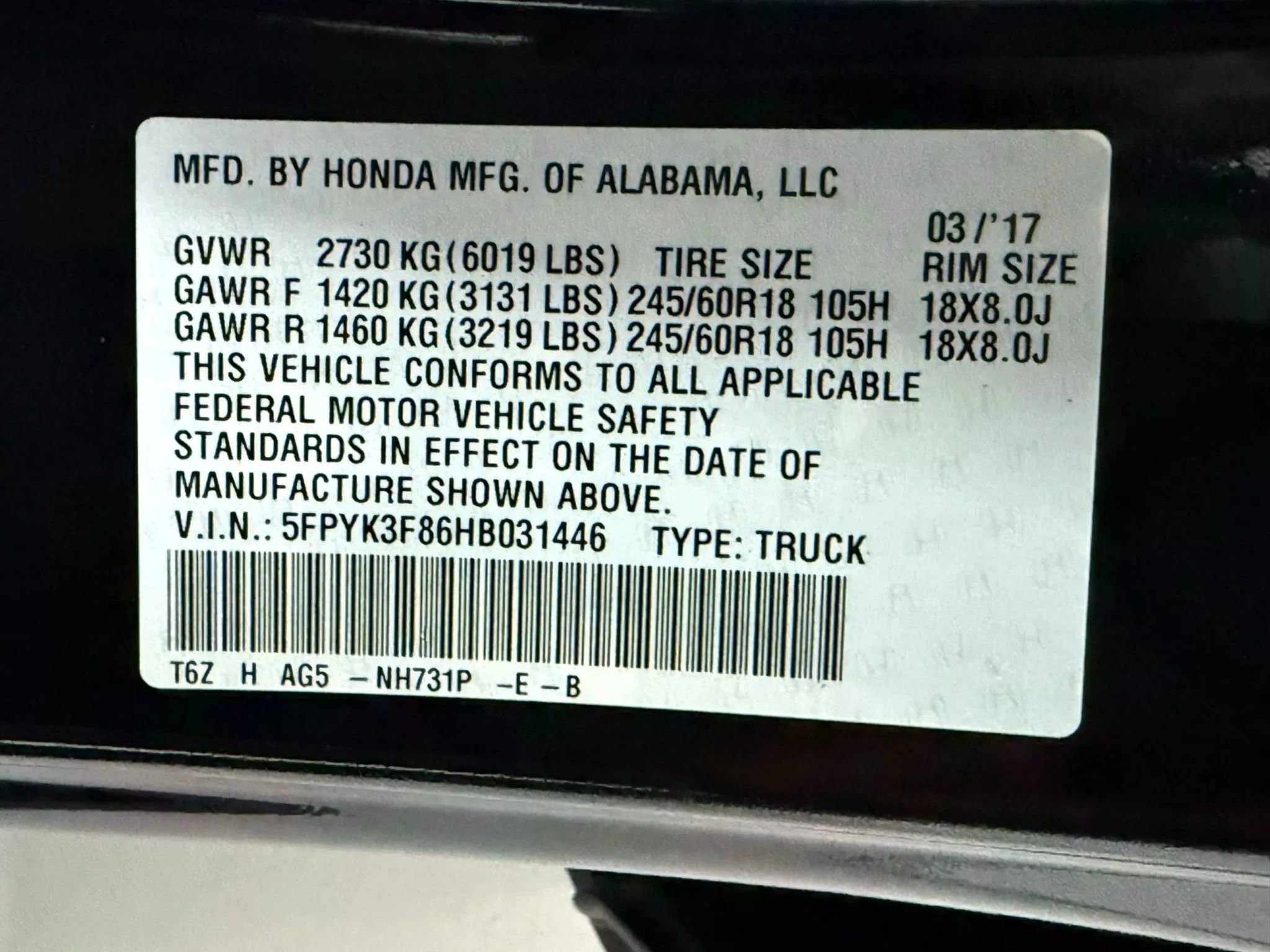 Used 2017 Honda Ridgeline Black Edition image 62