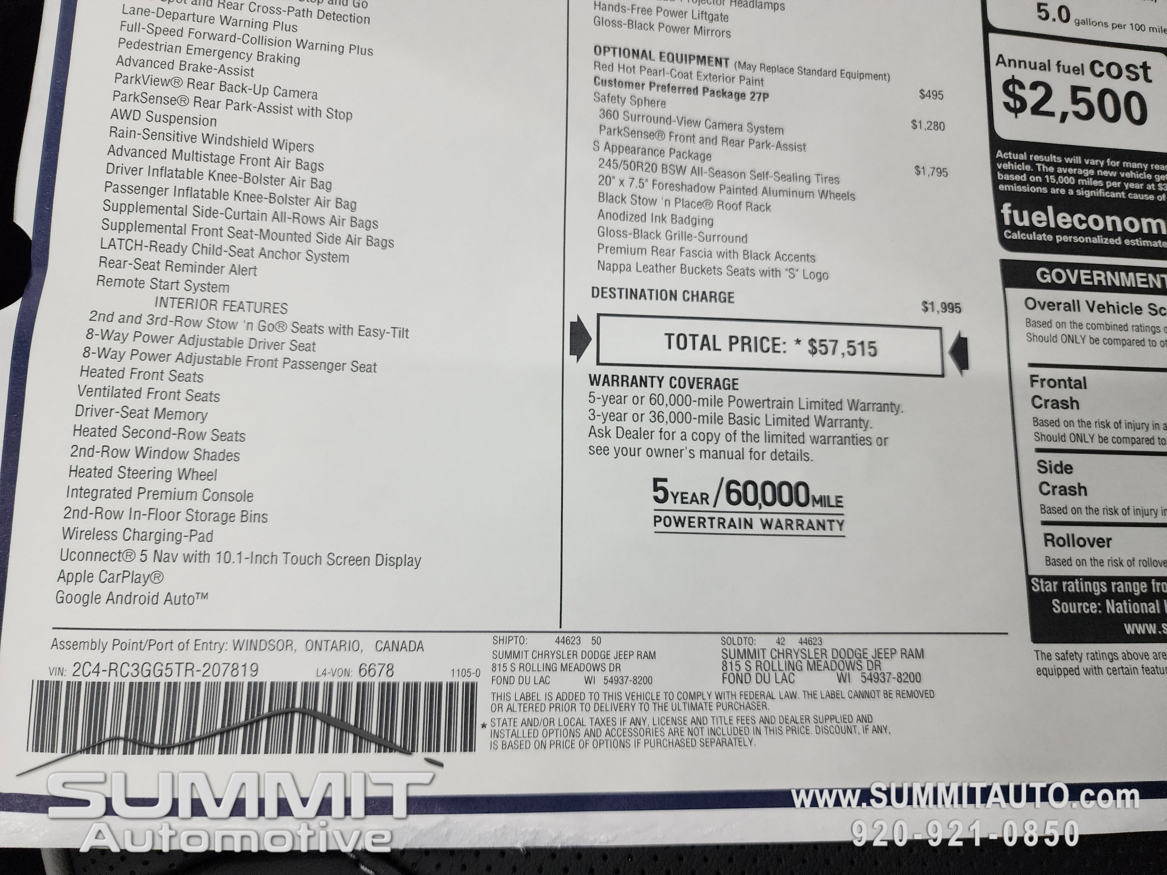 New 2026 Chrysler Pacifica Limited w/ S Appearance Package image 43