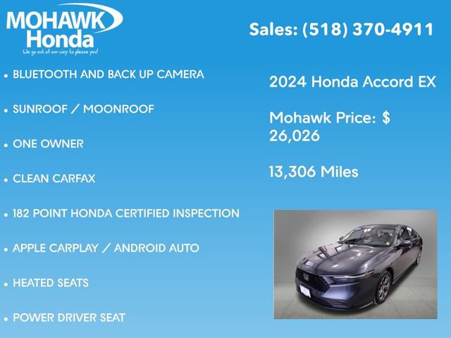 Certified 2024 Honda Accord EX image 8