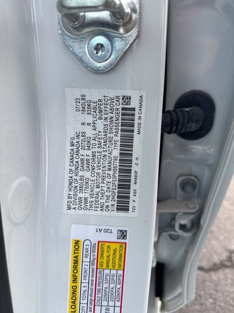 Certified 2023 Honda Civic Sport image 22