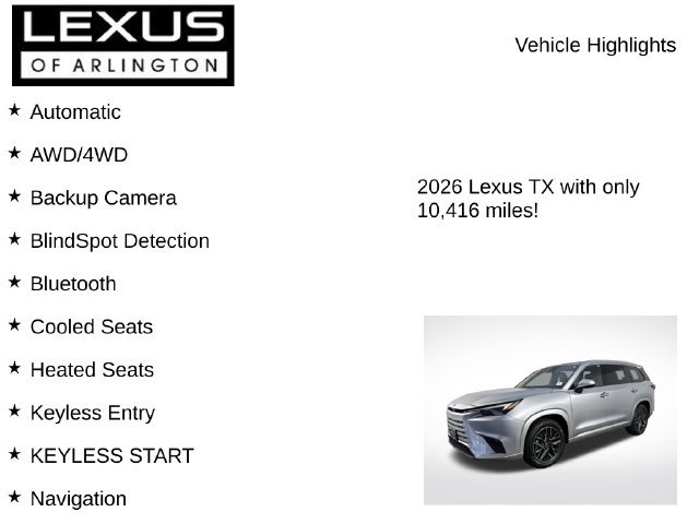Certified 2026 Lexus TX 350 AWD w/ Technology Package image 8