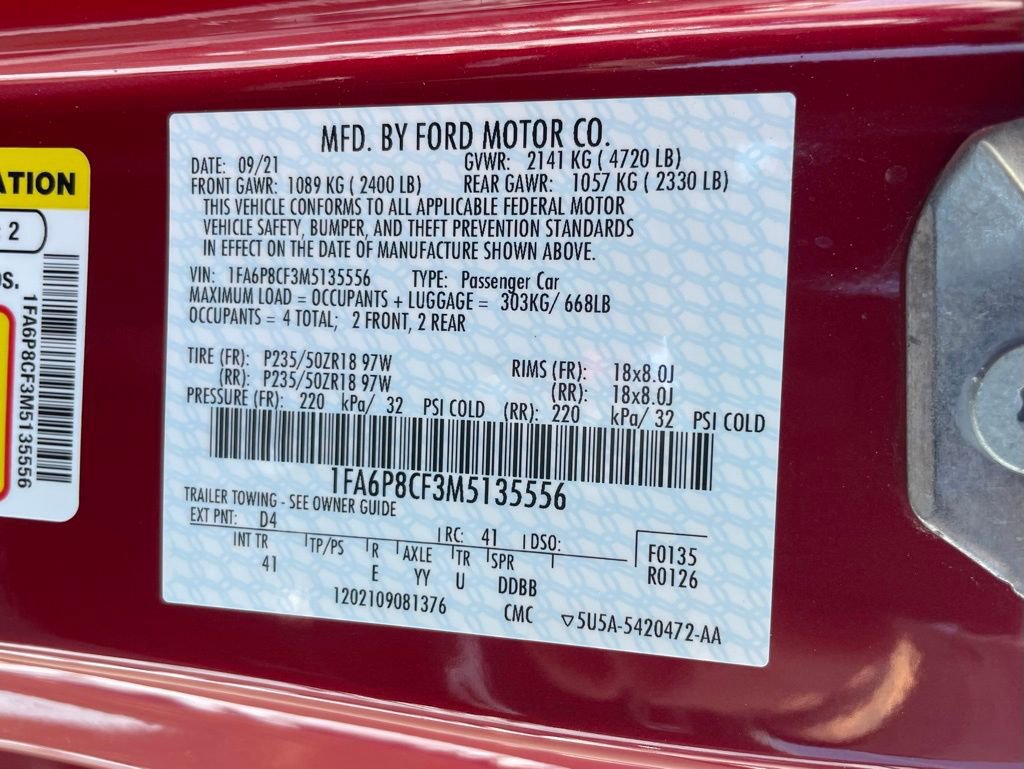 Used 2021 Ford Mustang GT Premium RWD image 43