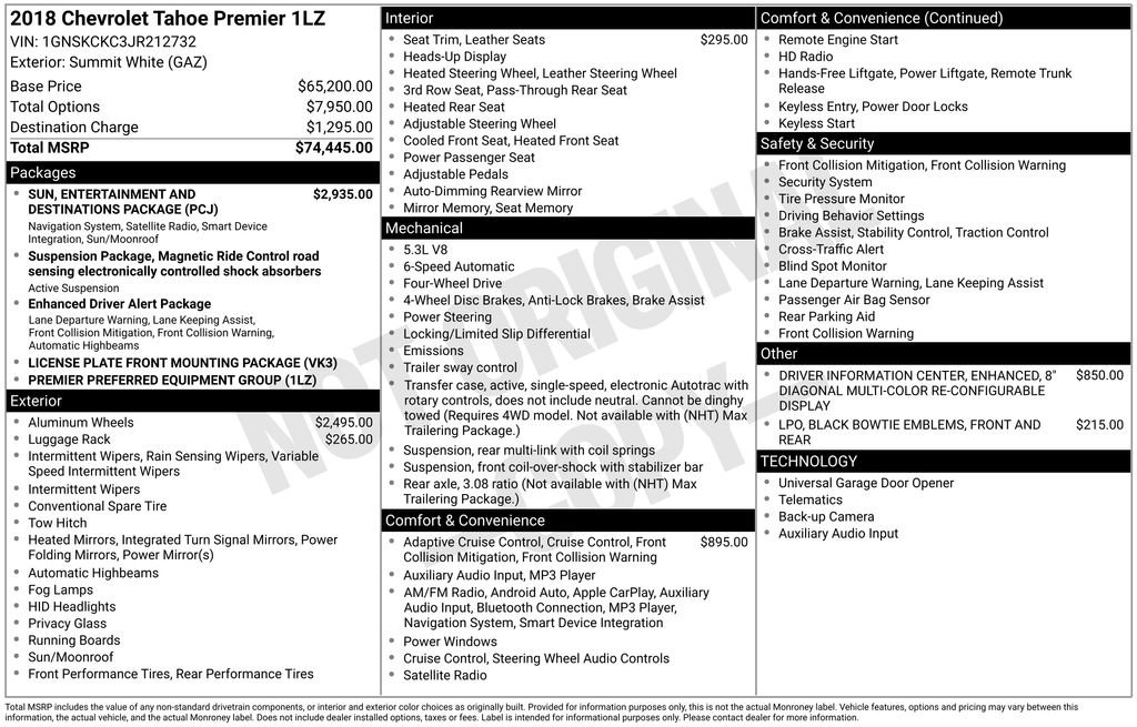 Used 2018 Chevrolet Tahoe Premier image 2