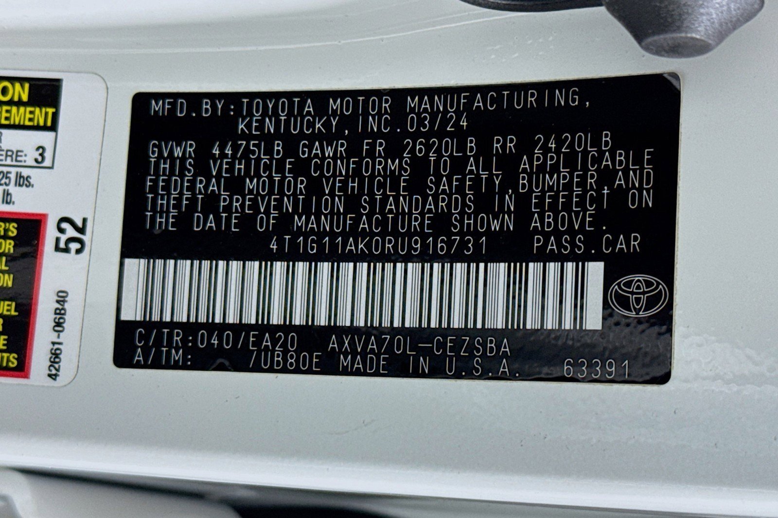 Used 2024 Toyota Camry SE FWD image 24