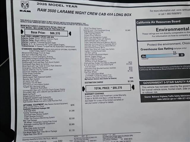New 2026 RAM 3500 Laramie w/ Night Edition AWD/4WD image 18