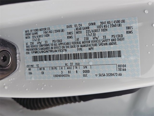 Certified 2024 Ford Escape Active image 32