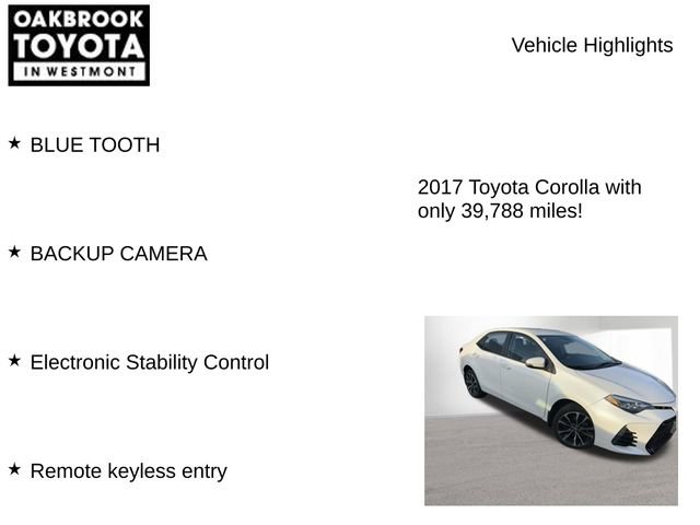 Used 2017 Toyota Corolla SE w/ Carpet Mat Package (TMS) image 7