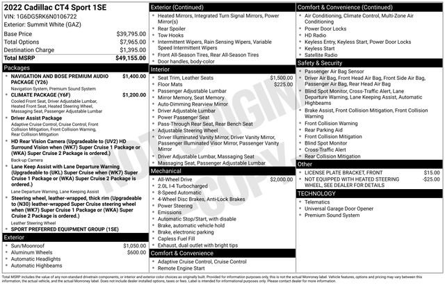 Used 2022 Cadillac CT4 Sport image 4