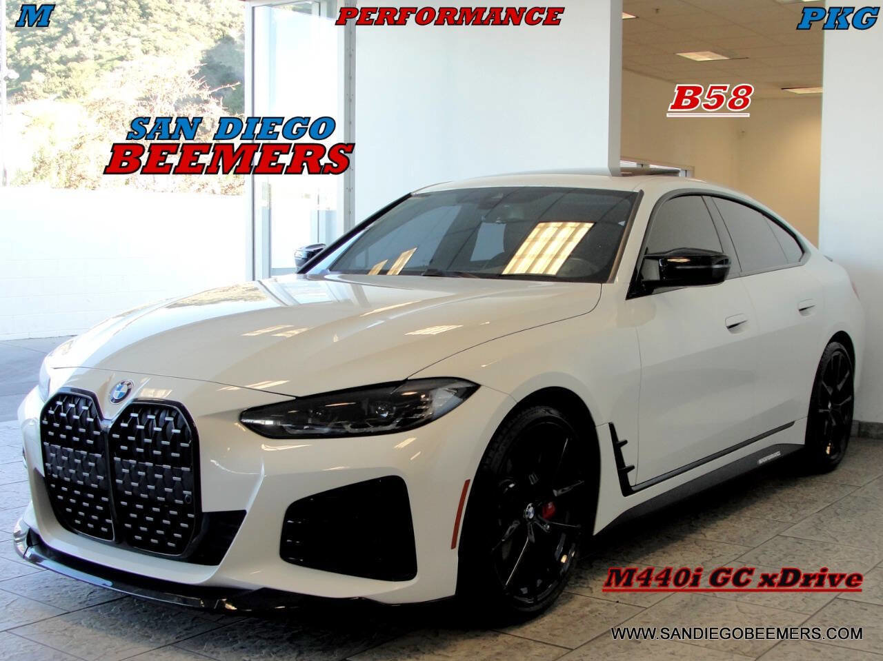 Used 2022 BMW M440i xDrive Gran Coupe M440i xDrive GC M PERF+RED M B w/ Shadowloine Package image 45