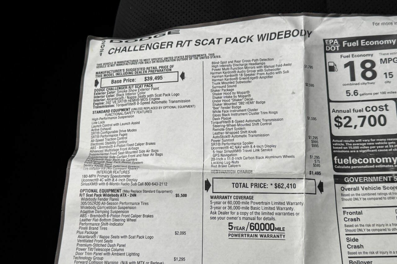 Used 2021 Dodge Challenger R/T Scat Pack RWD image 42