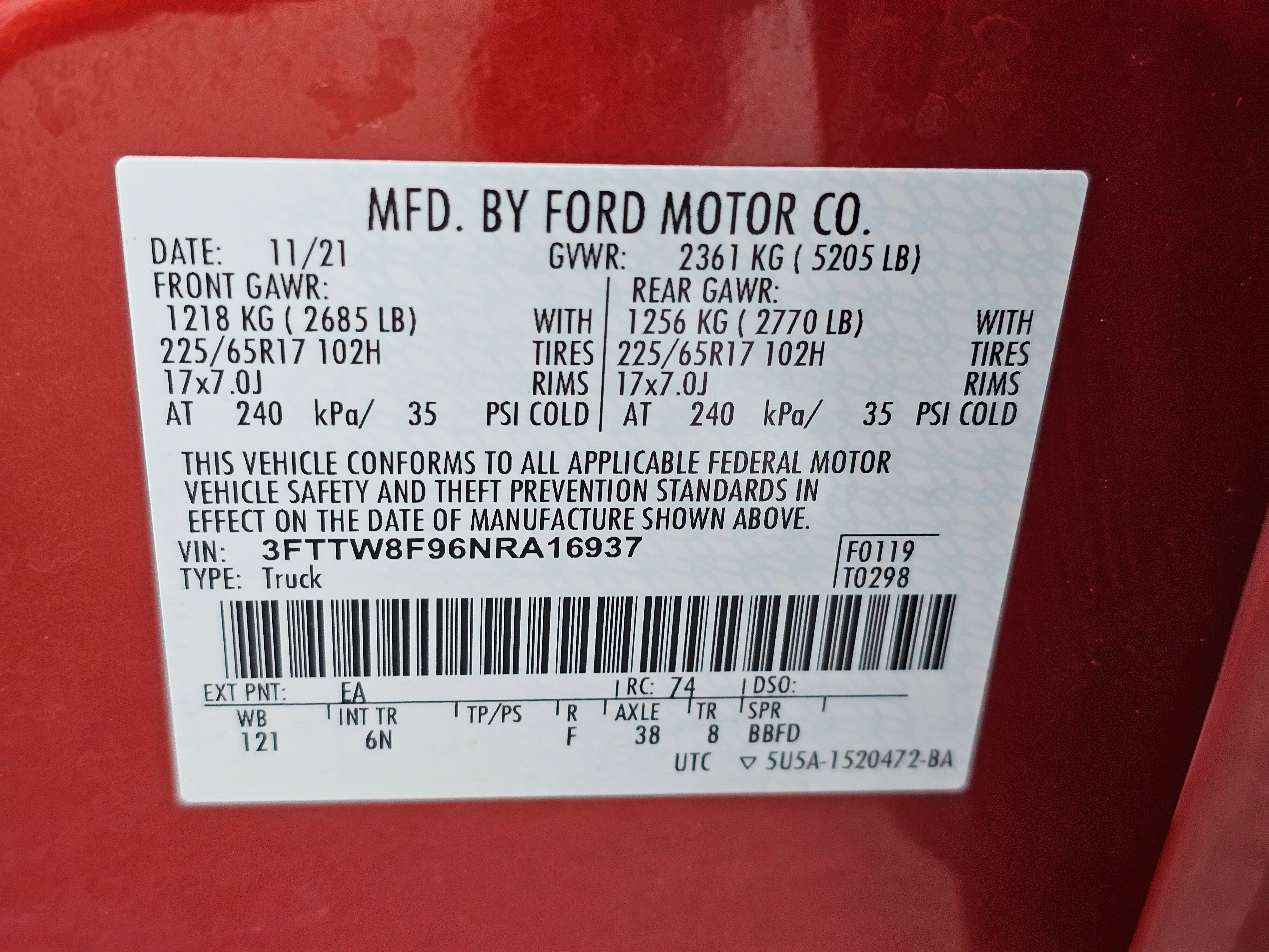 Used 2022 Ford Maverick Lariat w/ Lariat Luxury Package image 61