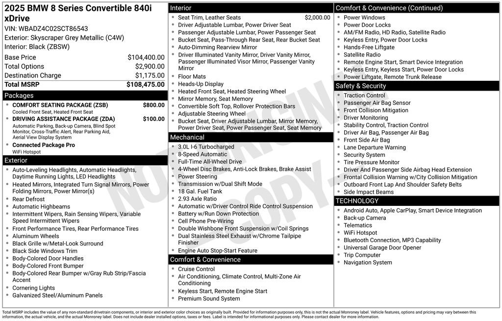 Used 2025 BMW 840i xDrive Convertible image 6