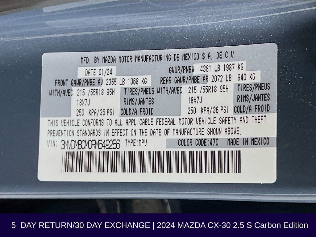 Used 2024 MAZDA CX-30 AWD 2.5 S w/ Preferred Package image 38