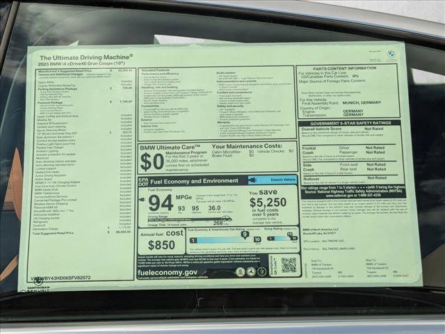 Used 2025 BMW i4 xDrive40i w/ Premium Package AWD/4WD image 19