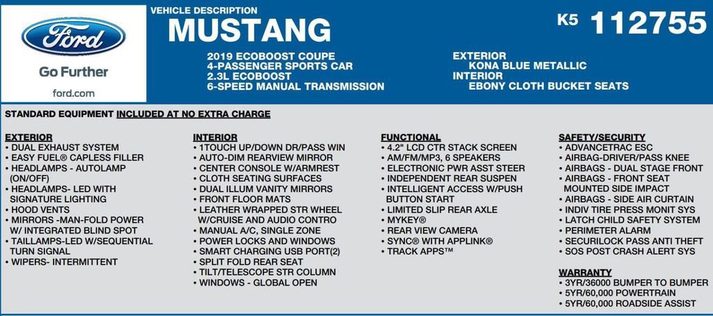 Used 2019 Ford Mustang EcoBoost image 16
