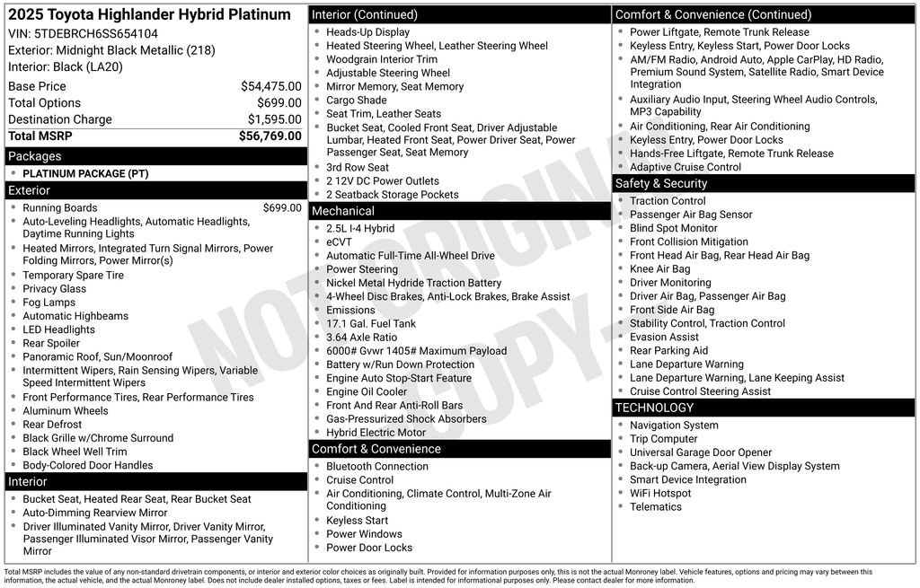 Used 2025 Toyota Highlander Platinum image 28