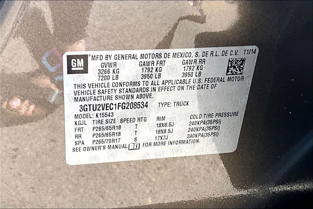 Used 2015 GMC Sierra 1500 SLT w/ Driver Alert Package AWD/4WD image 34