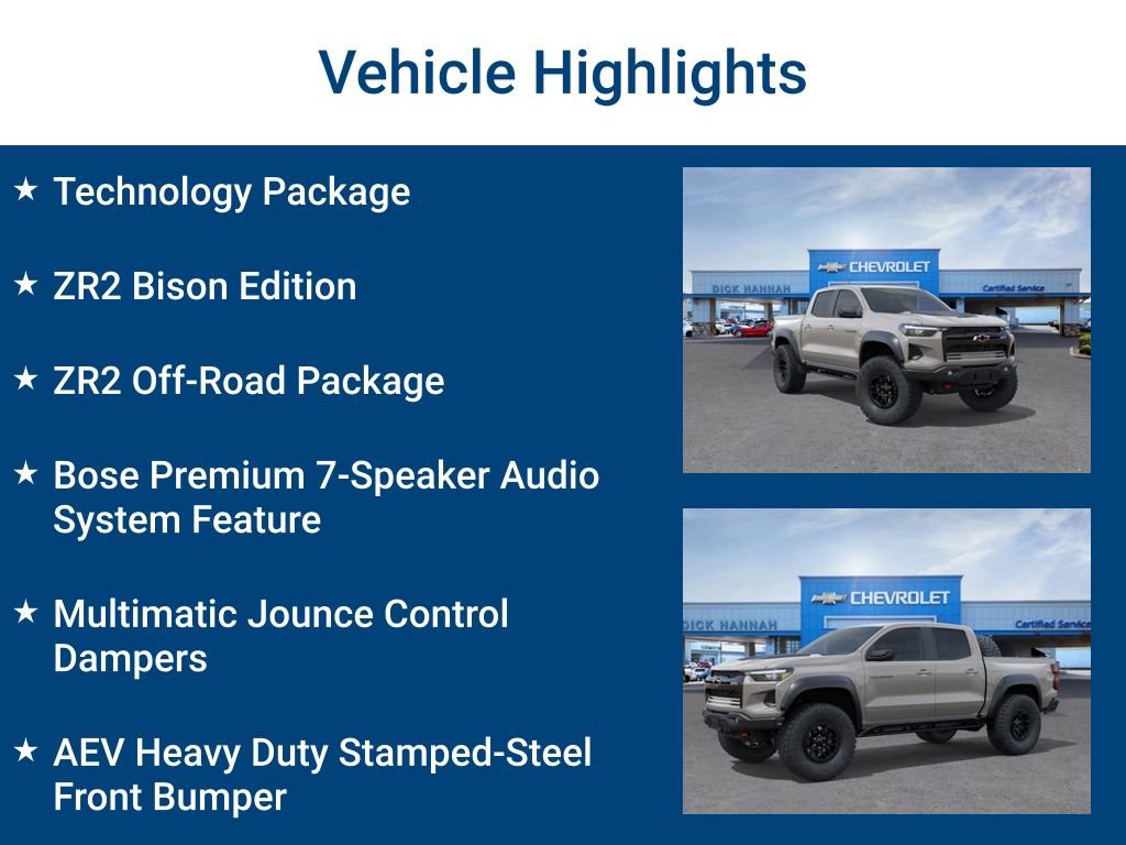 New 2026 Chevrolet Colorado ZR2 w/ ZR2 Bison Edition AWD/4WD image 3