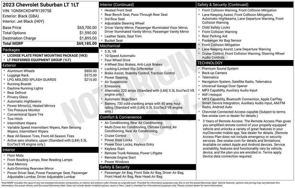 Used 2023 Chevrolet Suburban LT AWD/4WD image 29
