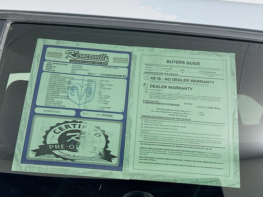 Used 2023 Honda HR-V Sport image 36