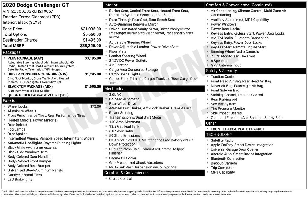 Used 2020 Dodge Challenger GT w/ Plus Package RWD image 6