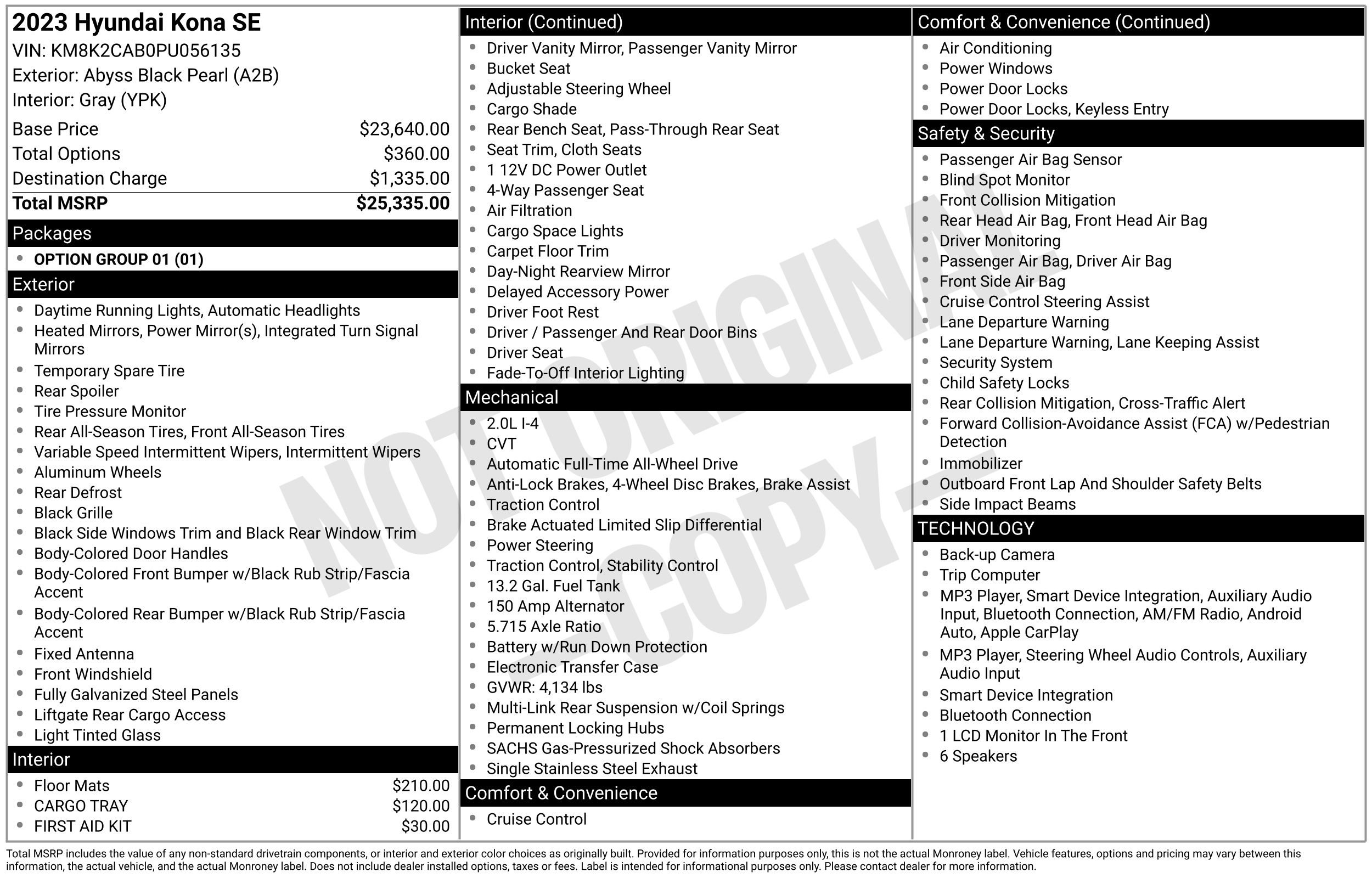 Certified 2023 Hyundai Kona SE AWD/4WD image 2