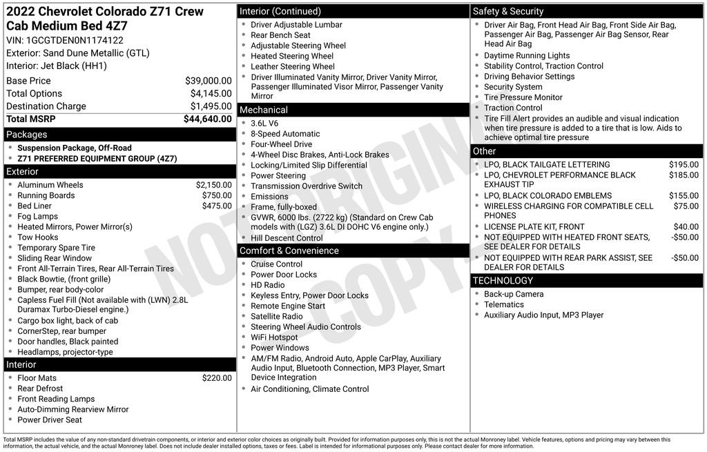 Used 2022 Chevrolet Colorado Z71 AWD/4WD image 27