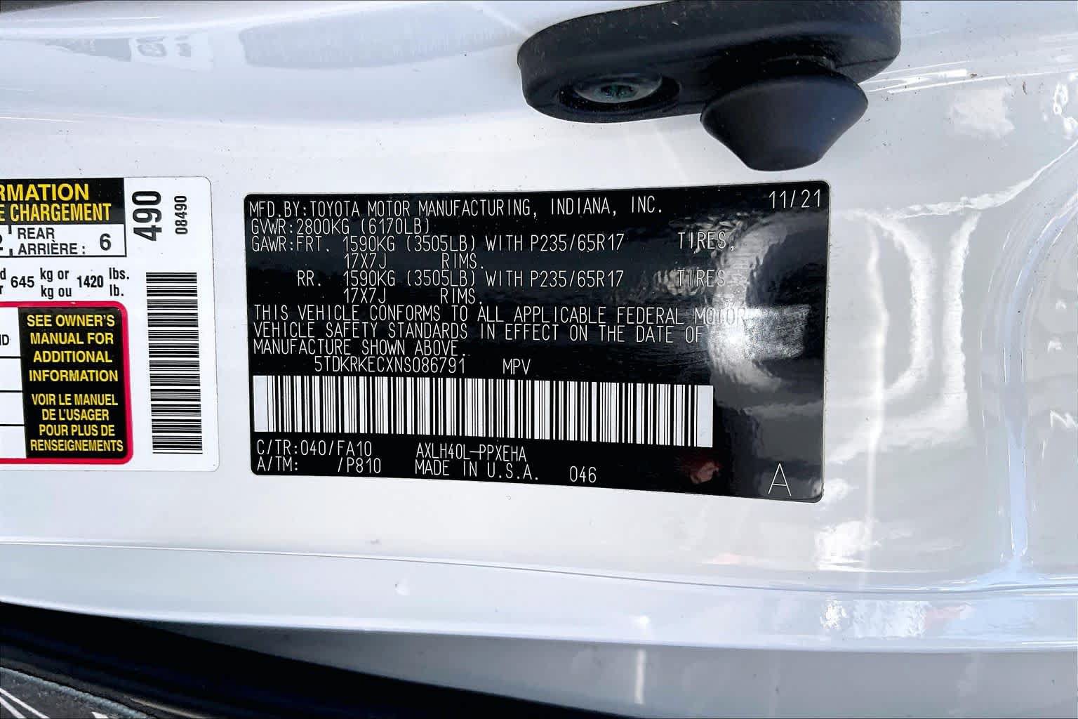 Certified 2022 Toyota Sienna LE FWD image 34