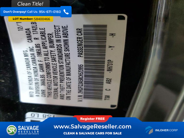 Used 2012 Honda Civic LX image 16