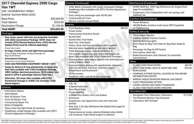 Used 2017 Chevrolet Express 2500 Extended image 5