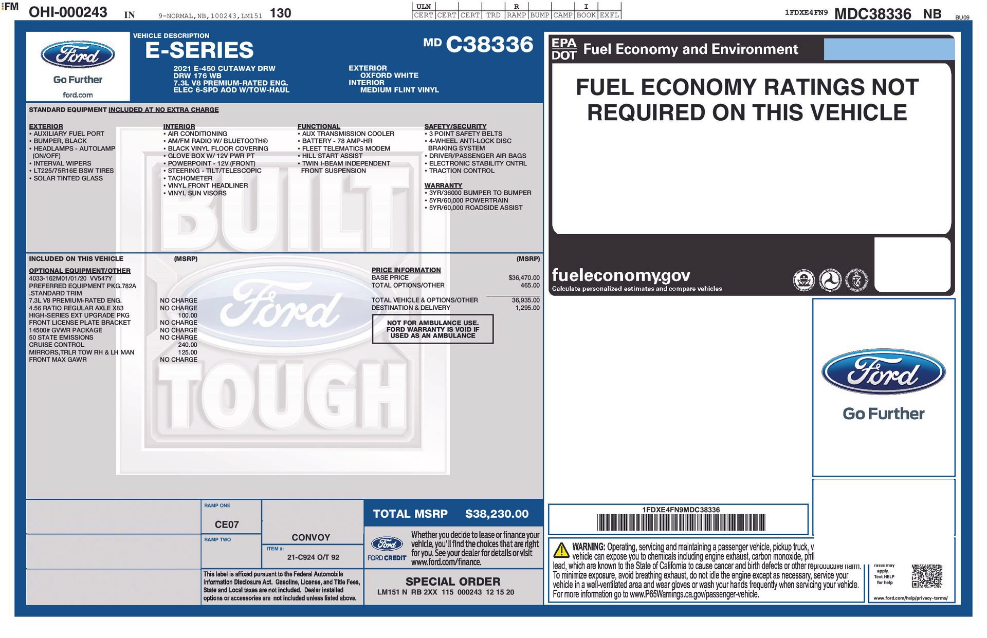 Used 2021 Ford E-450 and Econoline 450 Super Duty RWD image 3