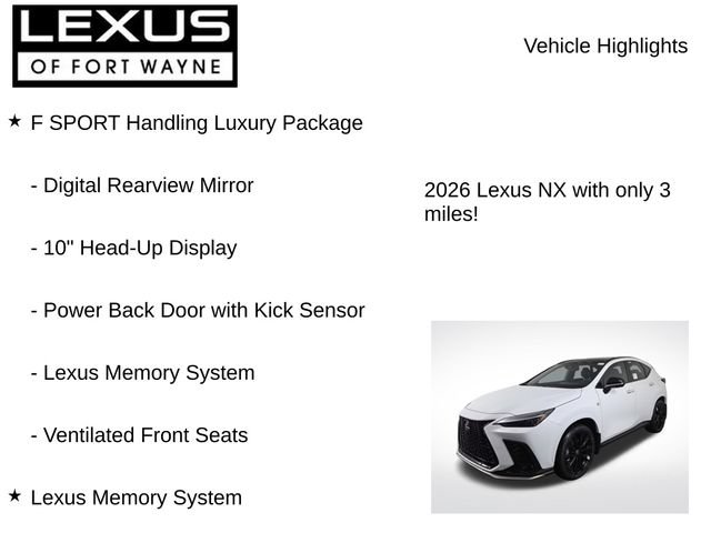 New 2026 Lexus NX 350 F Sport AWD/4WD image 8