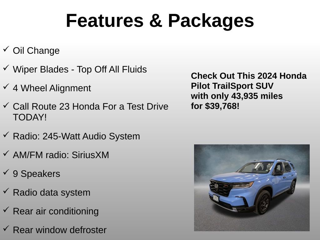 Certified 2024 Honda Pilot TrailSport image 4