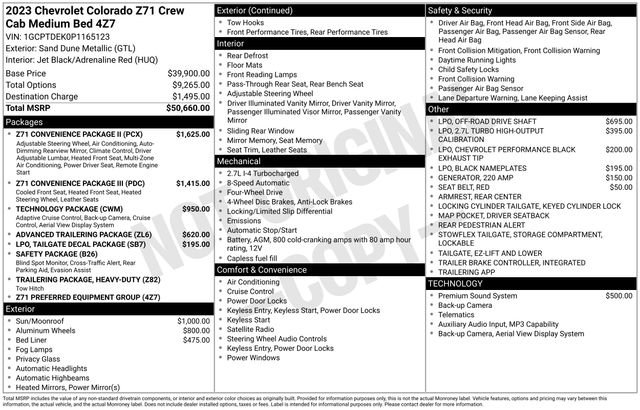 Used 2023 Chevrolet Colorado Z71 w/ Z71 Convenience Package 2 image 5