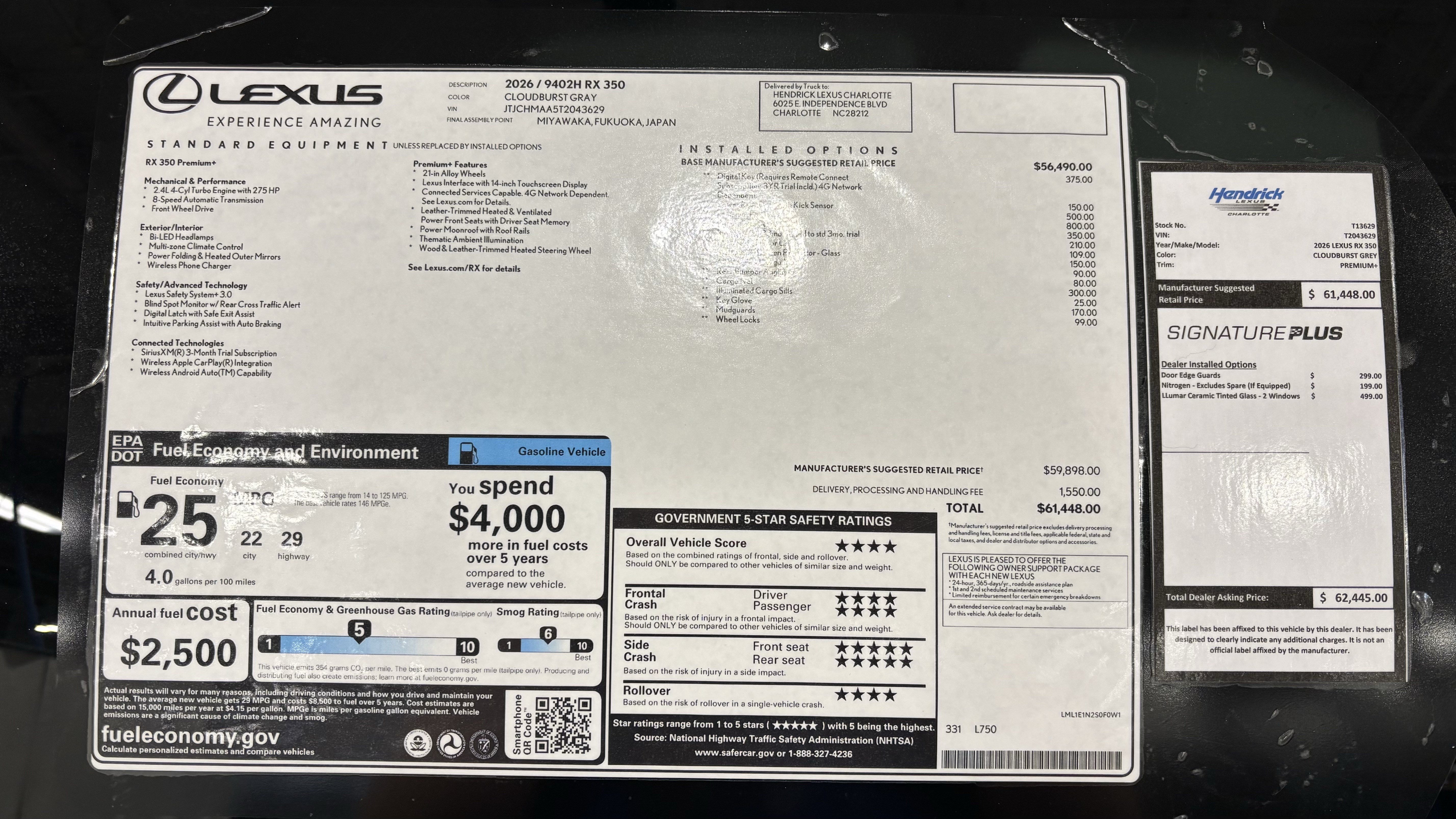 Certified 2026 Lexus RX 350 Premium Plus FWD image 41