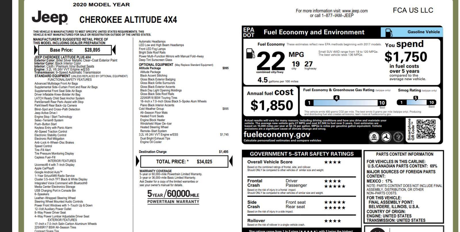 Used 2020 Jeep Cherokee Latitude Plus image 4