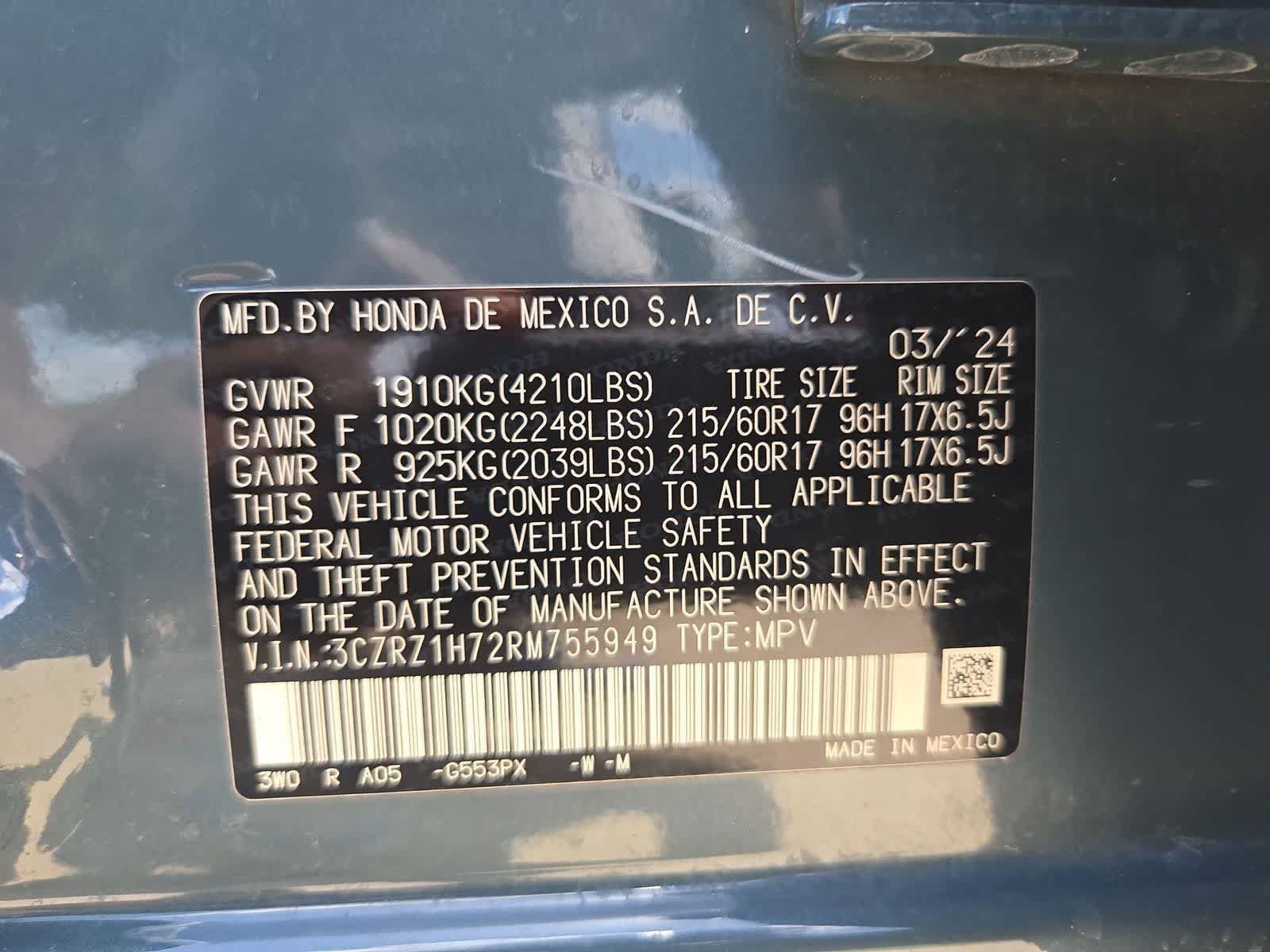 Used 2024 Honda HR-V EX-L image 34