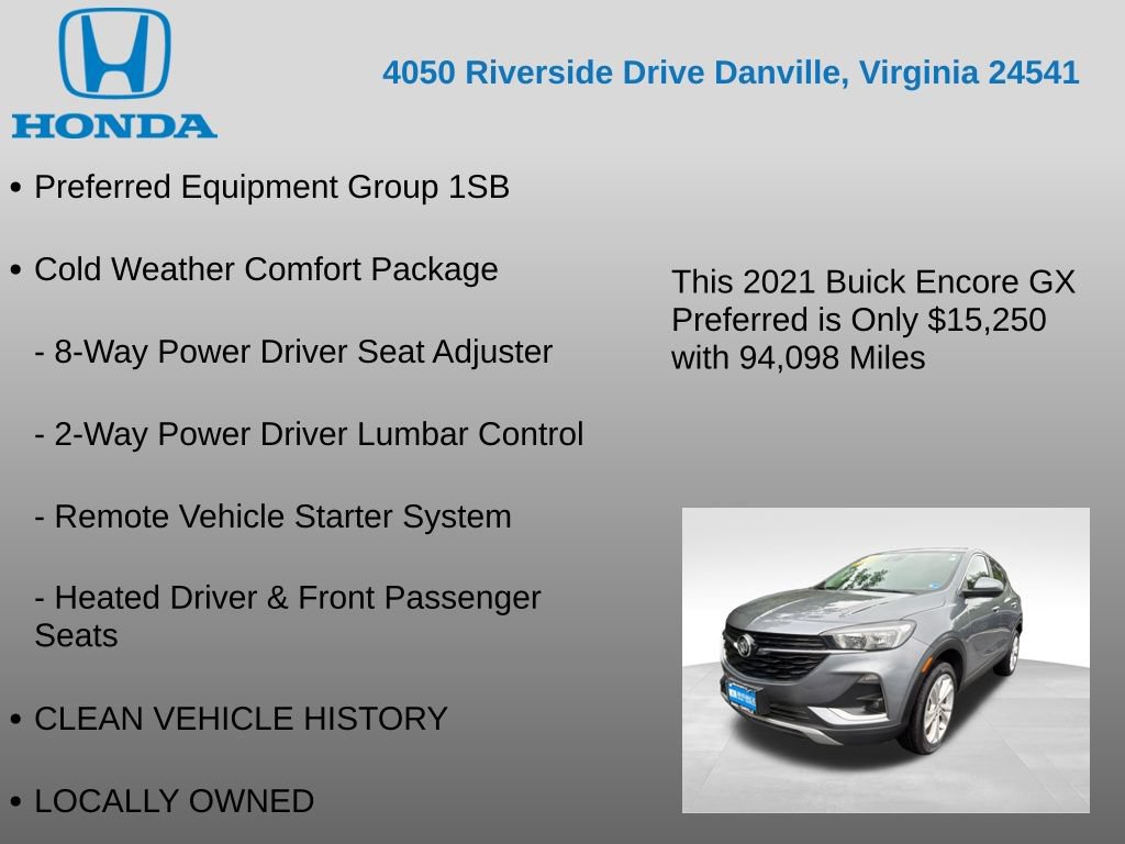 Used 2021 Buick Encore GX Preferred w/ Cold Weather Comfort Package AWD/4WD image 7