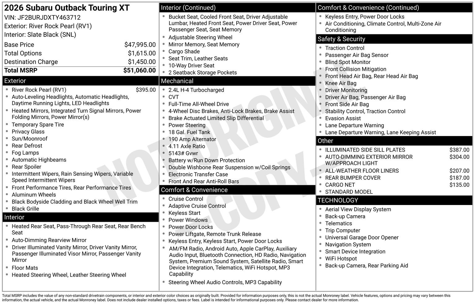 New 2026 Subaru Outback Touring XT AWD/4WD image 13