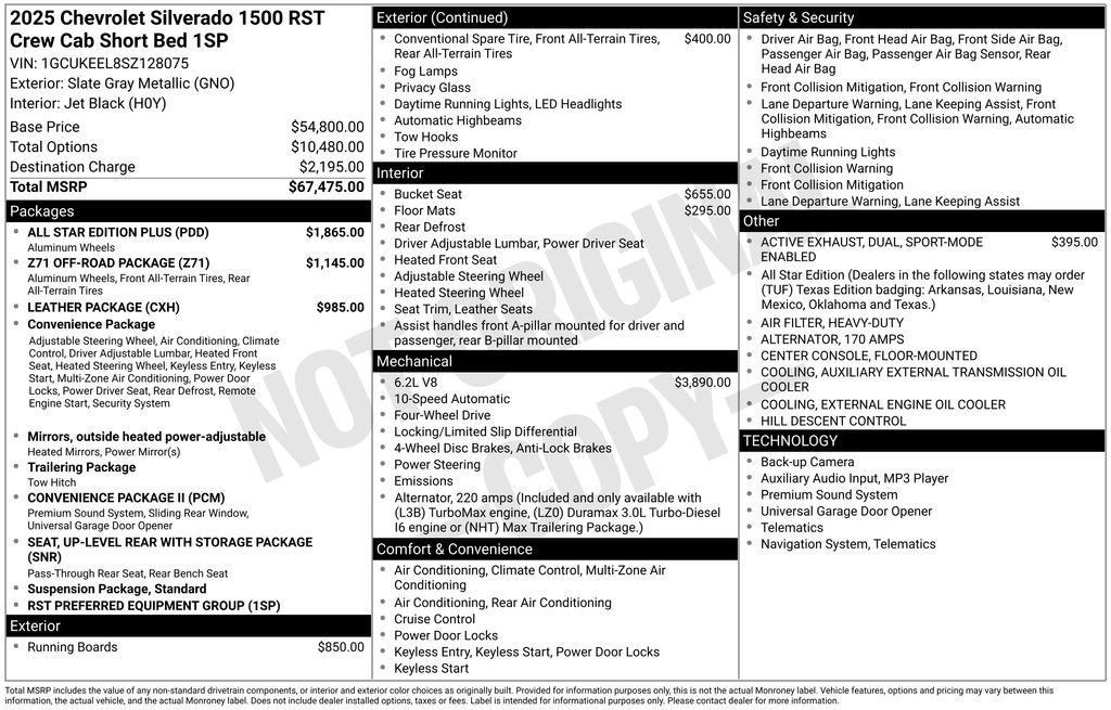 Certified 2025 Chevrolet Silverado 1500 RST w/ All Star Edition Plus image 5