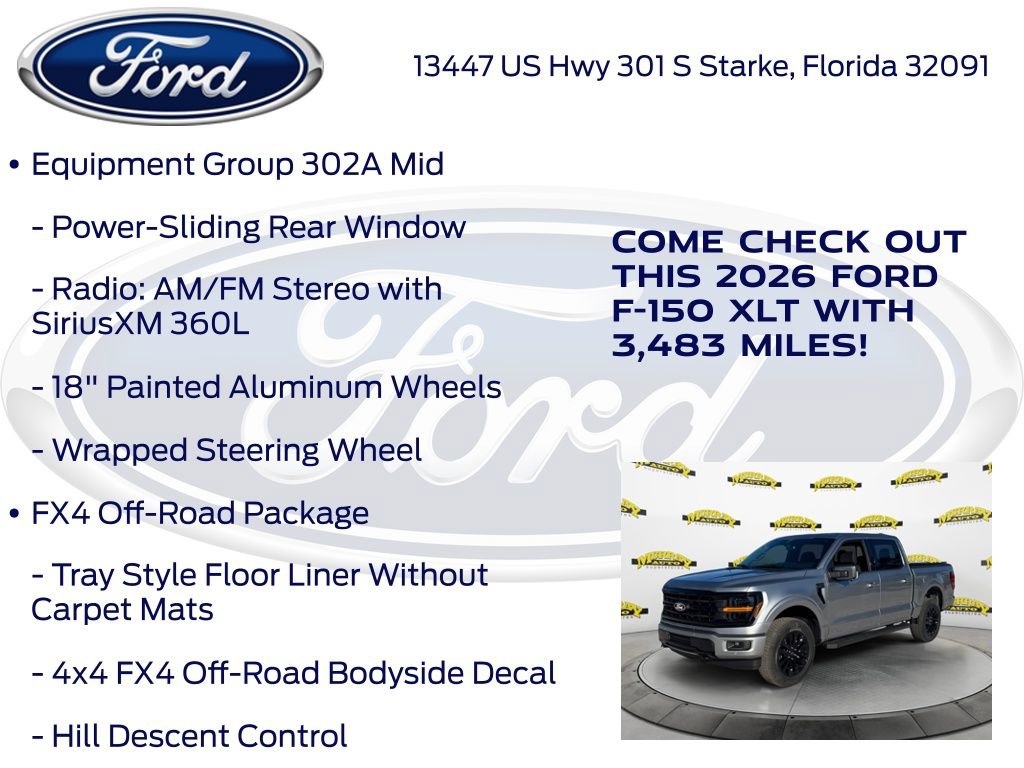 New 2026 Ford F150 XLT w/ Equipment Group 302A MID AWD/4WD image 30