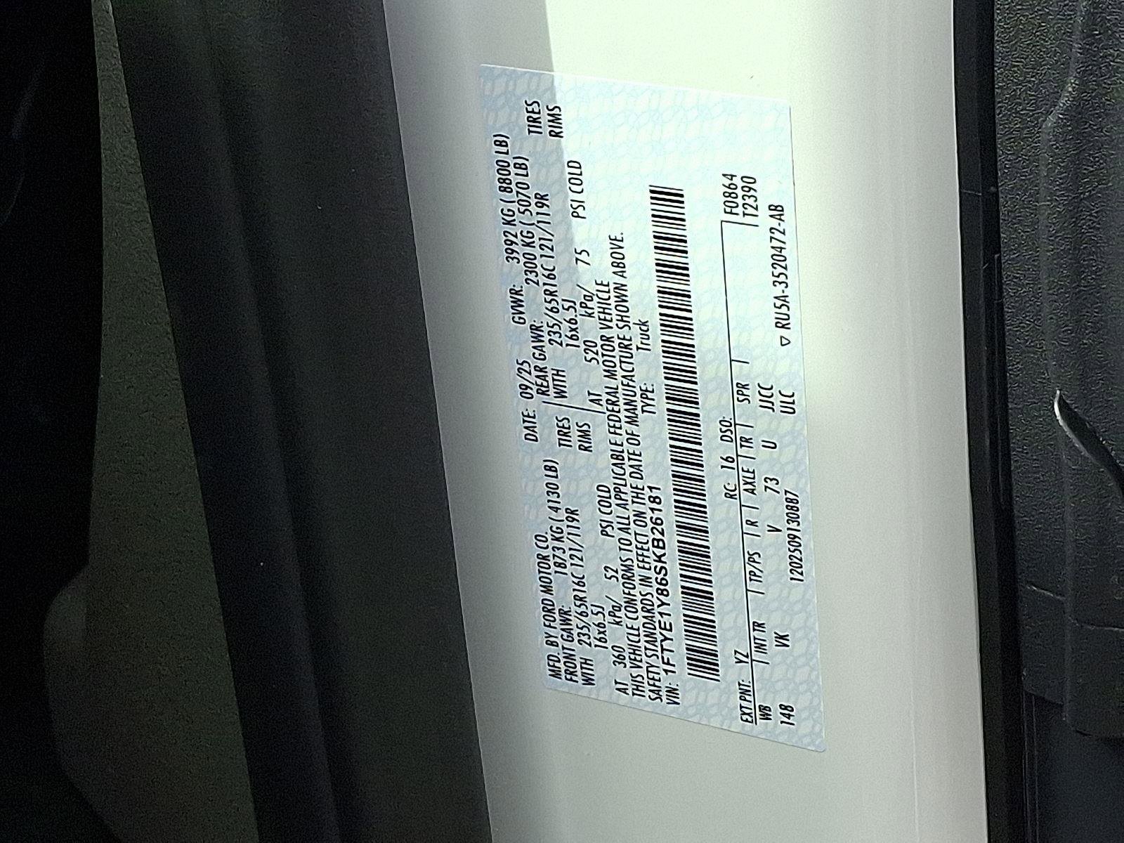 New 2025 Ford Transit 150 Low Roof w/ Load Area Protection Package image 18