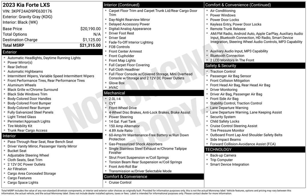 Certified 2023 Kia Forte LXS image 6