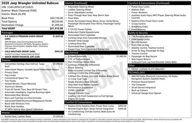 Used 2020 Jeep Wrangler Unlimited Rubicon image 6