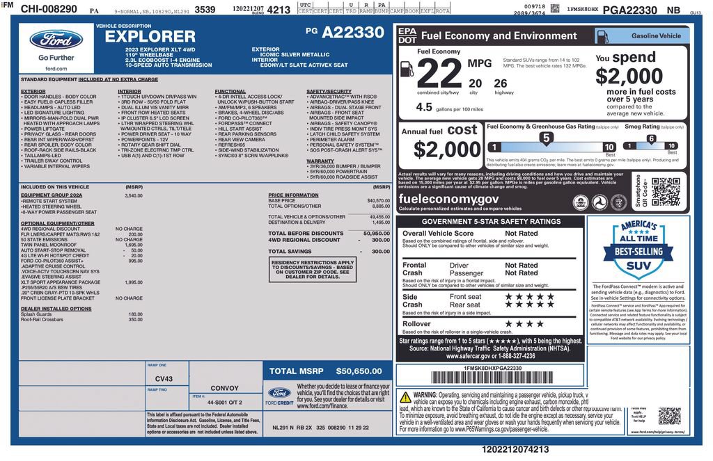 Used 2023 Ford Explorer XLT w/ Equipment Group 202A AWD/4WD image 11