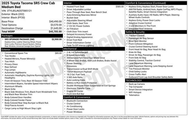 Used 2025 Toyota Tacoma SR5 w/ SR5 Upgrade Package image 4