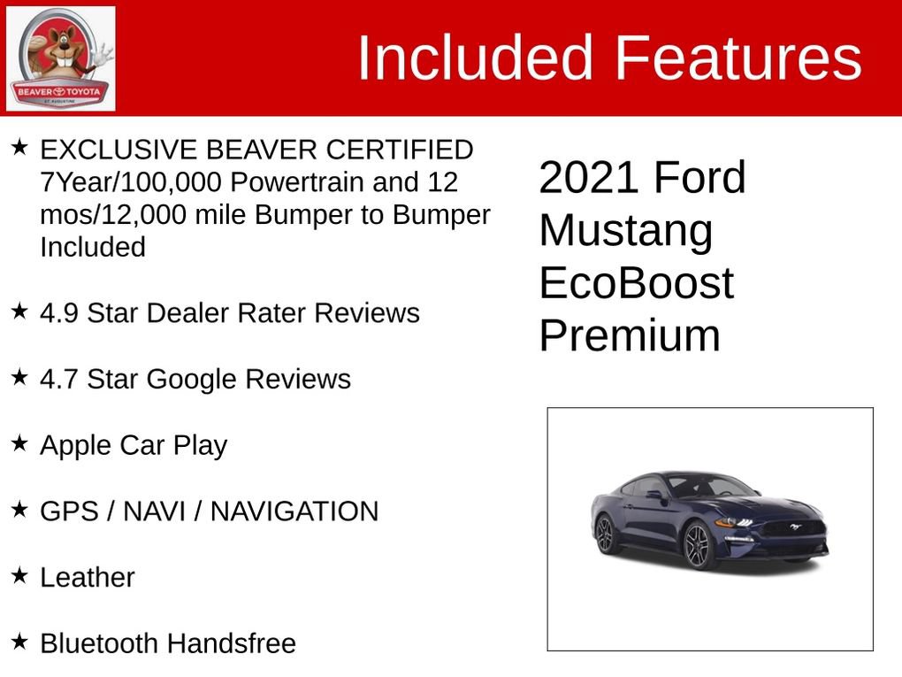 Used 2021 Ford Mustang Premium w/ Equipment Group 201A RWD image 4
