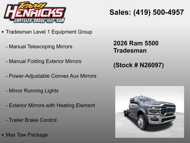 New 2026 RAM 5500 Tradesman w/ Chrome Appearance Group AWD/4WD image 23