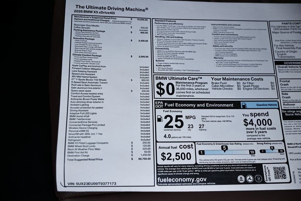 New 2026 BMW X5 xDrive40i w/ Executive Package image 41