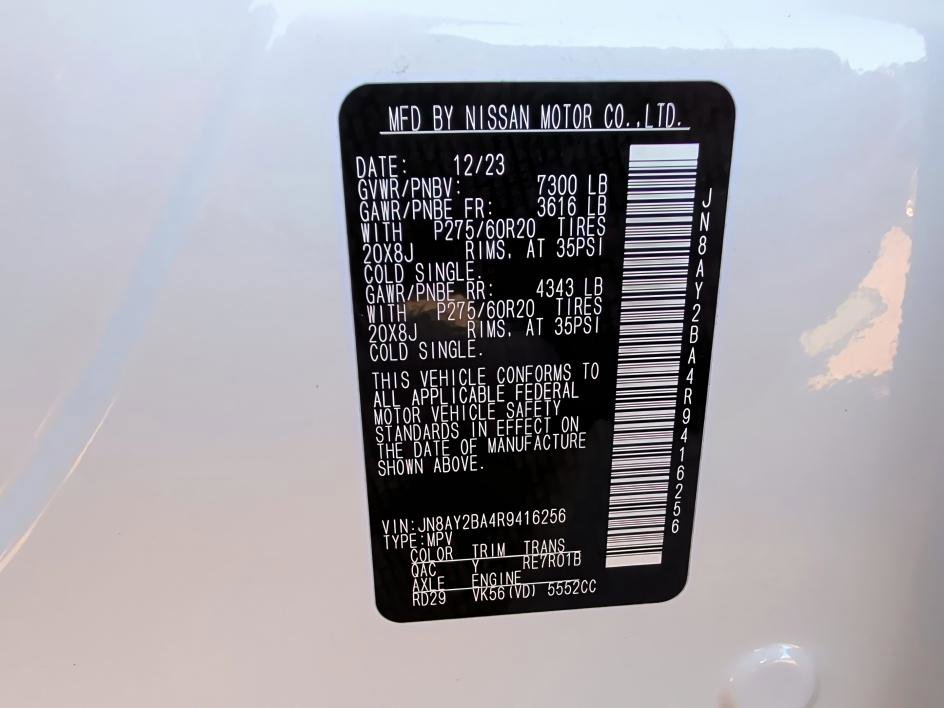 Used 2024 Nissan Armada SL w/ Midnight Edition Package image 32